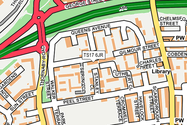 TS17 6JR map - OS OpenMap – Local (Ordnance Survey) TS17 6JR map - OS OpenMap – Local (Ordnance Survey)