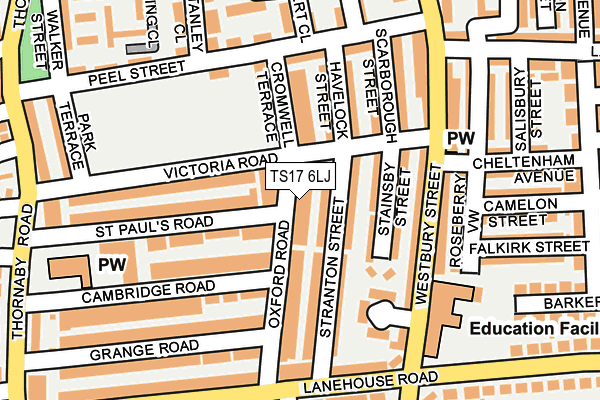 TS17 6LJ map - OS OpenMap – Local (Ordnance Survey) TS17 6LJ map - OS OpenMap – Local (Ordnance Survey)