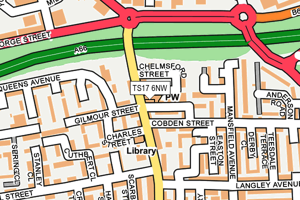 TS17 6NW map - OS OpenMap – Local (Ordnance Survey) TS17 6NW map - OS OpenMap – Local (Ordnance Survey)