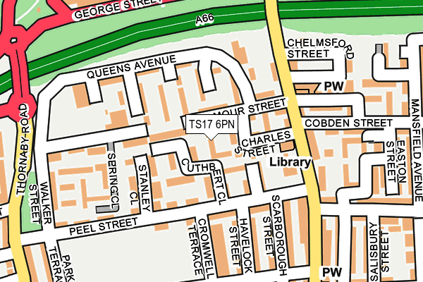 TS17 6PN map - OS OpenMap – Local (Ordnance Survey)