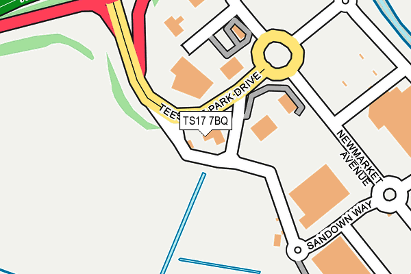 TS17 7BQ map - OS OpenMap – Local (Ordnance Survey) TS17 7BQ map - OS OpenMap – Local (Ordnance Survey)