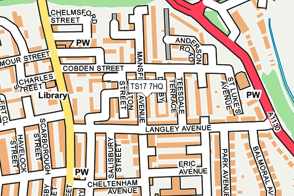 TS17 7HQ map - OS OpenMap – Local (Ordnance Survey)