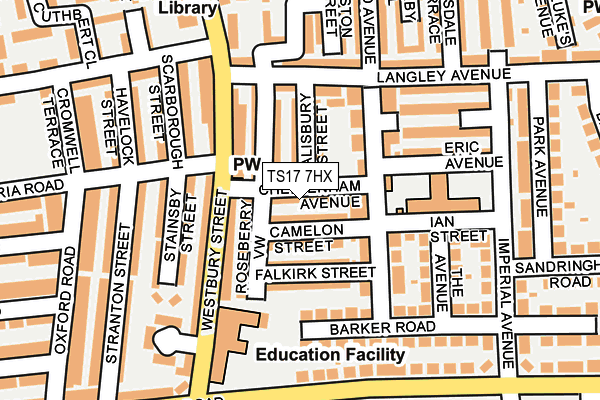 TS17 7HX map - OS OpenMap – Local (Ordnance Survey)
