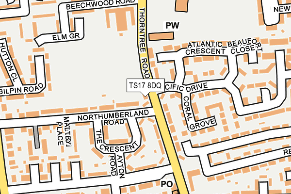 TS17 8DQ map - OS OpenMap – Local (Ordnance Survey) TS17 8DQ map - OS OpenMap – Local (Ordnance Survey)