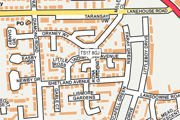 TS17 8GJ map - OS OpenMap – Local (Ordnance Survey) TS17 8GJ map - OS OpenMap – Local (Ordnance Survey)