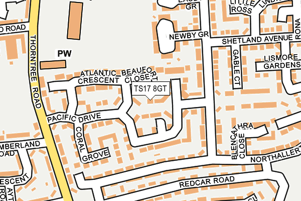 TS17 8GT map - OS OpenMap – Local (Ordnance Survey) TS17 8GT map - OS OpenMap – Local (Ordnance Survey)