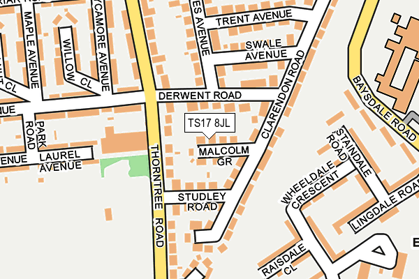 TS17 8JL map - OS OpenMap – Local (Ordnance Survey) TS17 8JL map - OS OpenMap – Local (Ordnance Survey)