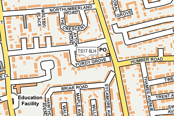 TS17 8LH map - OS OpenMap – Local (Ordnance Survey) TS17 8LH map - OS OpenMap – Local (Ordnance Survey)
