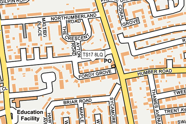 TS17 8LQ map - OS OpenMap – Local (Ordnance Survey) TS17 8LQ map - OS OpenMap – Local (Ordnance Survey)