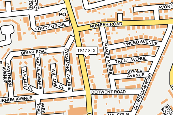 TS17 8LX map - OS OpenMap – Local (Ordnance Survey) TS17 8LX map - OS OpenMap – Local (Ordnance Survey)