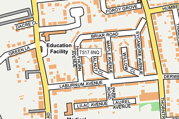 TS17 8NQ map - OS OpenMap – Local (Ordnance Survey) TS17 8NQ map - OS OpenMap – Local (Ordnance Survey)