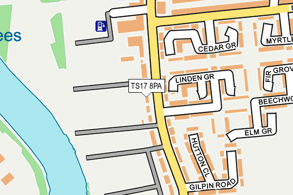 TS17 8PA map - OS OpenMap – Local (Ordnance Survey) TS17 8PA map - OS OpenMap – Local (Ordnance Survey)