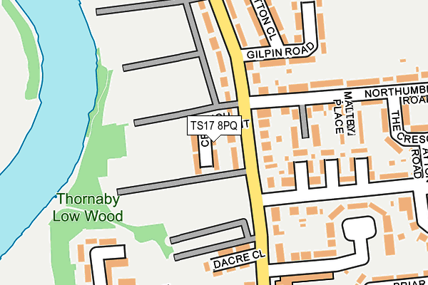 TS17 8PQ map - OS OpenMap – Local (Ordnance Survey)