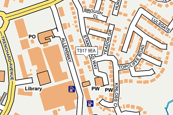 TS17 9EA map - OS OpenMap – Local (Ordnance Survey) TS17 9EA map - OS OpenMap – Local (Ordnance Survey)