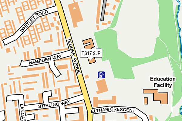 TS17 9JP map - OS OpenMap – Local (Ordnance Survey) TS17 9JP map - OS OpenMap – Local (Ordnance Survey)