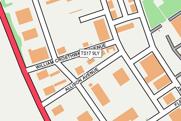 TS17 9LY map - OS OpenMap – Local (Ordnance Survey) TS17 9LY map - OS OpenMap – Local (Ordnance Survey)