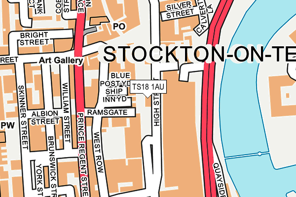 TS18 1AU map - OS OpenMap – Local (Ordnance Survey) TS18 1AU map - OS OpenMap – Local (Ordnance Survey)