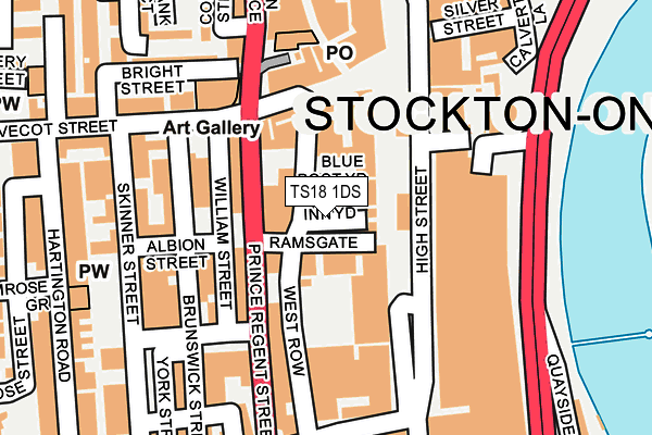 TS18 1DS map - OS OpenMap – Local (Ordnance Survey) TS18 1DS map - OS OpenMap – Local (Ordnance Survey)