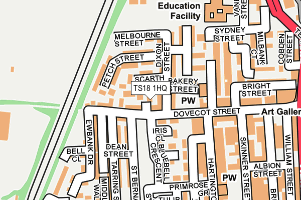 TS18 1HQ map - OS OpenMap – Local (Ordnance Survey) TS18 1HQ map - OS OpenMap – Local (Ordnance Survey)