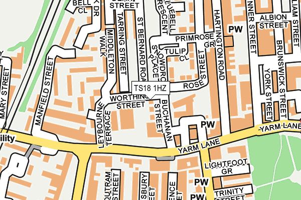 TS18 1HZ map - OS OpenMap – Local (Ordnance Survey) TS18 1HZ map - OS OpenMap – Local (Ordnance Survey)