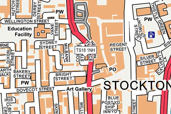 TS18 1NH map - OS OpenMap – Local (Ordnance Survey) TS18 1NH map - OS OpenMap – Local (Ordnance Survey)