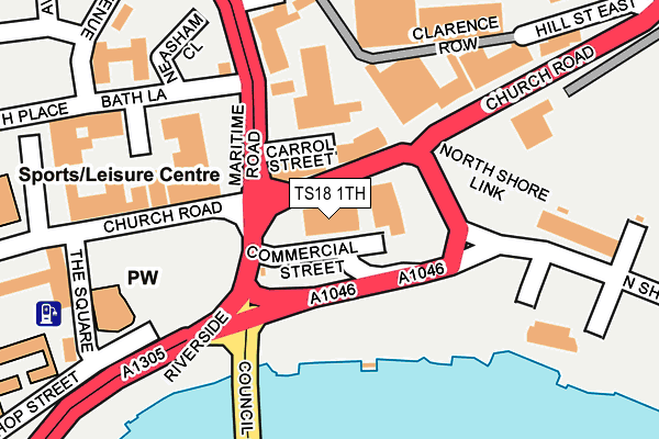 TS18 1TH map - OS OpenMap – Local (Ordnance Survey) TS18 1TH map - OS OpenMap – Local (Ordnance Survey)