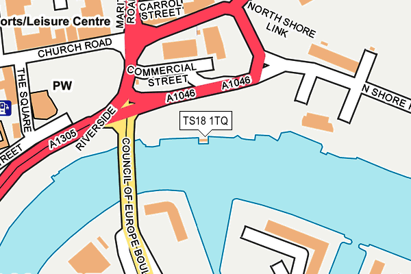 TS18 1TQ map - OS OpenMap – Local (Ordnance Survey) TS18 1TQ map - OS OpenMap – Local (Ordnance Survey)