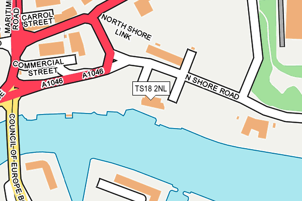 TS18 2NL map - OS OpenMap – Local (Ordnance Survey) TS18 2NL map - OS OpenMap – Local (Ordnance Survey)