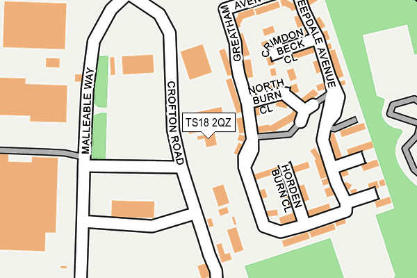 TS18 2QZ map - OS OpenMap – Local (Ordnance Survey) TS18 2QZ map - OS OpenMap – Local (Ordnance Survey)
