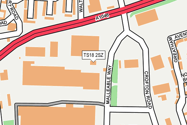 TS18 2SZ map - OS OpenMap – Local (Ordnance Survey) TS18 2SZ map - OS OpenMap – Local (Ordnance Survey)