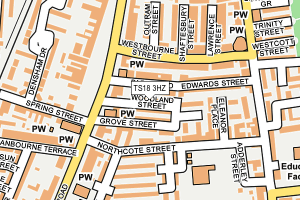 TS18 3HZ map - OS OpenMap – Local (Ordnance Survey) TS18 3HZ map - OS OpenMap – Local (Ordnance Survey)