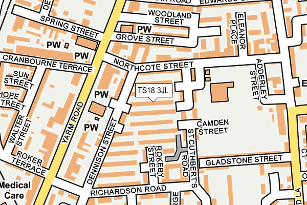 TS18 3JL map - OS OpenMap – Local (Ordnance Survey) TS18 3JL map - OS OpenMap – Local (Ordnance Survey)