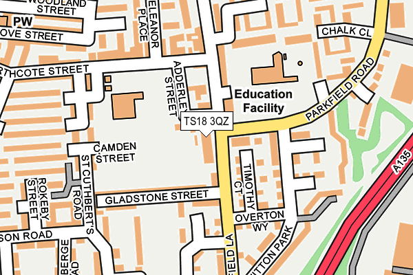 TS18 3QZ map - OS OpenMap – Local (Ordnance Survey) TS18 3QZ map - OS OpenMap – Local (Ordnance Survey)