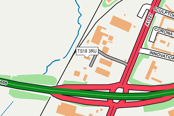 TS18 3RU map - OS OpenMap – Local (Ordnance Survey) TS18 3RU map - OS OpenMap – Local (Ordnance Survey)