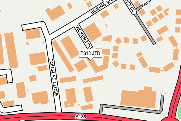 TS18 3TD map - OS OpenMap – Local (Ordnance Survey) TS18 3TD map - OS OpenMap – Local (Ordnance Survey)