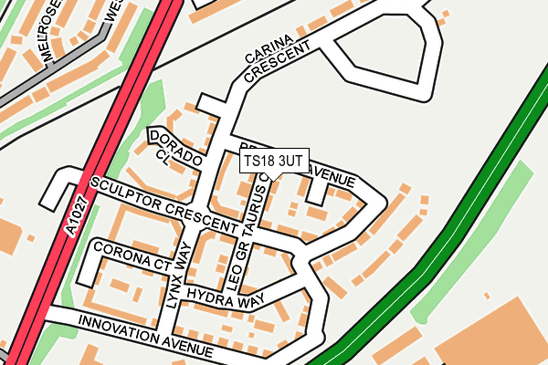 TS18 3UT map - OS OpenMap – Local (Ordnance Survey) TS18 3UT map - OS OpenMap – Local (Ordnance Survey)