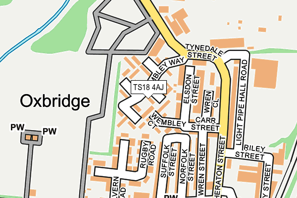 TS18 4AJ map - OS OpenMap – Local (Ordnance Survey) TS18 4AJ map - OS OpenMap – Local (Ordnance Survey)