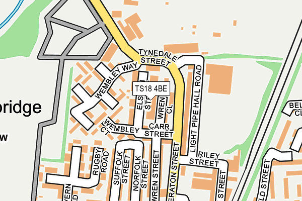 TS18 4BE map - OS OpenMap – Local (Ordnance Survey) TS18 4BE map - OS OpenMap – Local (Ordnance Survey)