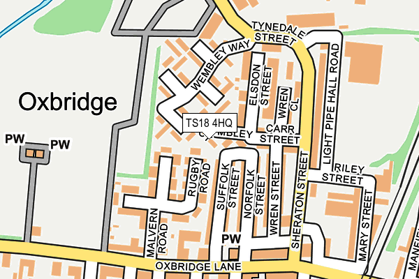 TS18 4HQ map - OS OpenMap – Local (Ordnance Survey) TS18 4HQ map - OS OpenMap – Local (Ordnance Survey)