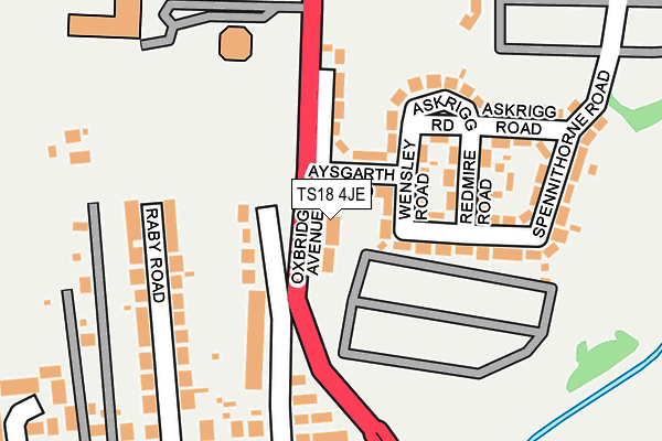 TS18 4JE map - OS OpenMap – Local (Ordnance Survey) TS18 4JE map - OS OpenMap – Local (Ordnance Survey)