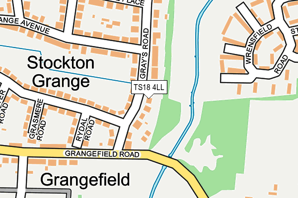 TS18 4LL map - OS OpenMap – Local (Ordnance Survey) TS18 4LL map - OS OpenMap – Local (Ordnance Survey)