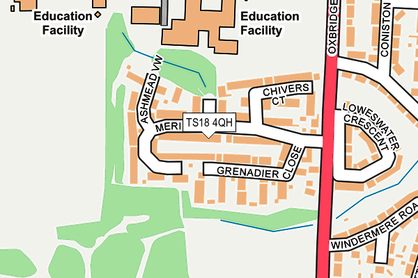 TS18 4QH map - OS OpenMap – Local (Ordnance Survey) TS18 4QH map - OS OpenMap – Local (Ordnance Survey)
