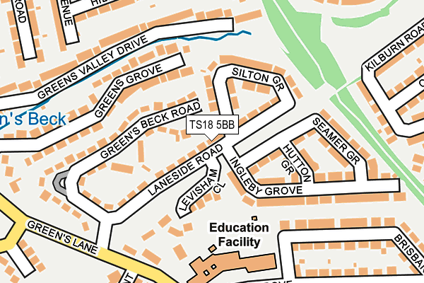 TS18 5BB map - OS OpenMap – Local (Ordnance Survey) TS18 5BB map - OS OpenMap – Local (Ordnance Survey)