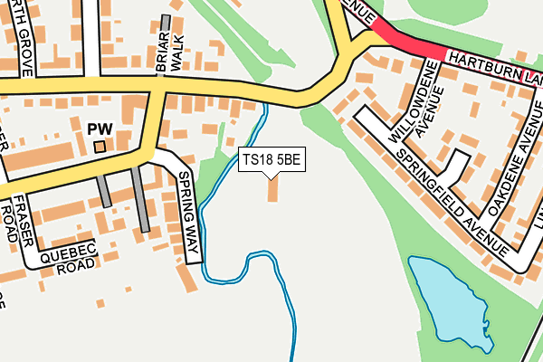 TS18 5BE map - OS OpenMap – Local (Ordnance Survey) TS18 5BE map - OS OpenMap – Local (Ordnance Survey)