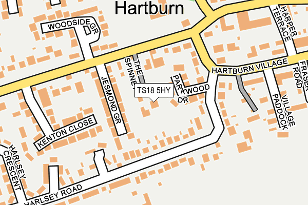 TS18 5HY map - OS OpenMap – Local (Ordnance Survey) TS18 5HY map - OS OpenMap – Local (Ordnance Survey)