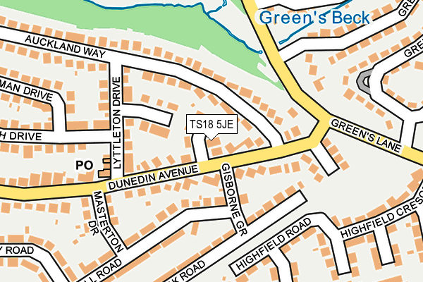 TS18 5JE map - OS OpenMap – Local (Ordnance Survey) TS18 5JE map - OS OpenMap – Local (Ordnance Survey)