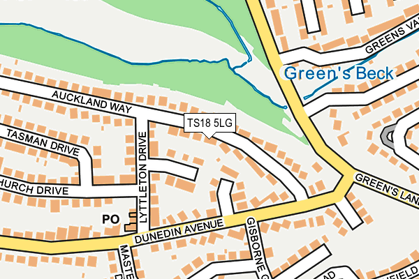 TS18 5LG map - OS OpenMap – Local (Ordnance Survey) TS18 5LG map - OS OpenMap – Local (Ordnance Survey)