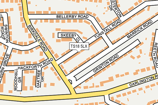 TS18 5LX map - OS OpenMap – Local (Ordnance Survey) TS18 5LX map - OS OpenMap – Local (Ordnance Survey)
