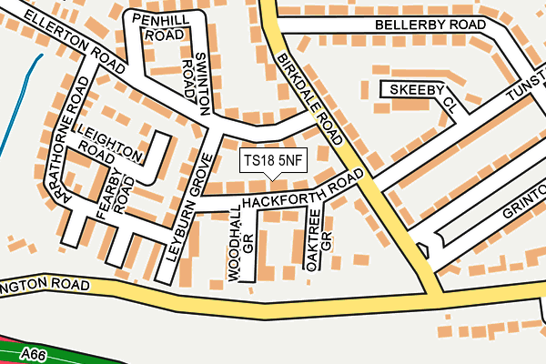 TS18 5NF map - OS OpenMap – Local (Ordnance Survey) TS18 5NF map - OS OpenMap – Local (Ordnance Survey)