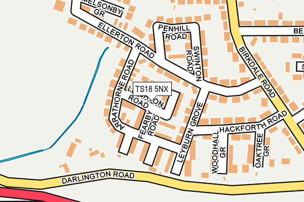 TS18 5NX map - OS OpenMap – Local (Ordnance Survey) TS18 5NX map - OS OpenMap – Local (Ordnance Survey)